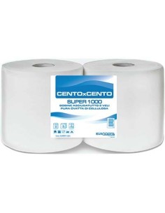 CARTA ASCIUGAMANI A ROTOLO SUPER 1000 GOFFRATA VELI 2 STRAPPI 800 CF - PZ 2