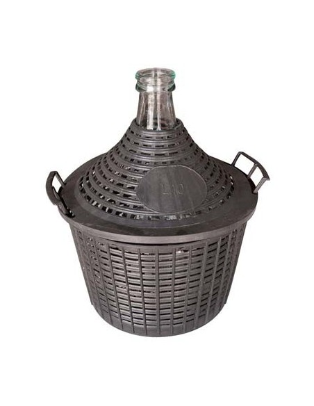 DAMIGIANA BOCCA STRETTA VESTITA VETRO/PLT LT  5