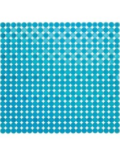 TAPPETO DOCCIA ANTISCIVOLO RONDÒ COLORATA+VENTOSE CM 52X52