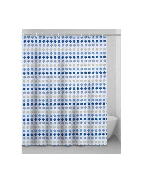 TENDA DOCCIA PALLINE IN VINILE + ANELLI CM 240X200