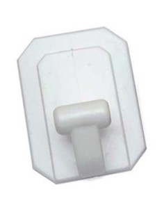 GANCIO ADESIVO PLASTICA BIANCO CF - PZ 25