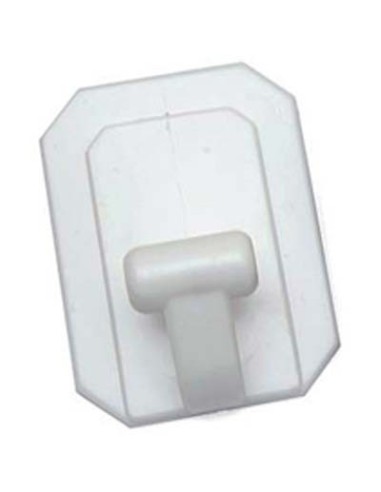 GANCIO ADESIVO PLASTICA BIANCO CF - PZ 25