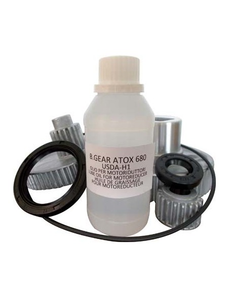 KIT RICAMBIO MOTORIDUTTORE 1004 REBER OLIO + PARAOLIO INT/EST + GUARN + SERIE INGRANAGGI