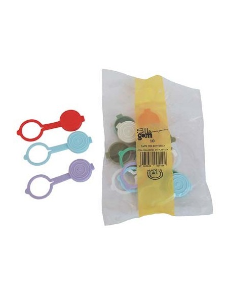 TAPPO PVC + ANELLO X BOTTIGLIA LT 1 CF - PZ 10