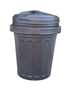 BIDONE IMMONDIZIA + COPERCHIO A VITE NERO LT 70 CM 45 H.CM 62