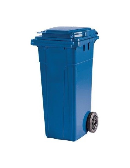 BIDONE IMMONDIZIA DOMUS 120 + RUOTE PE AZZURRO LT 120 CM 51X46 H.CM 100 + POLIECO