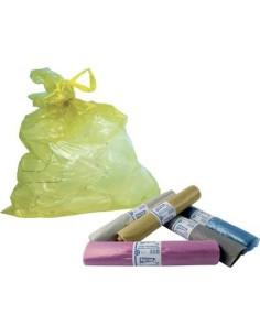 SACCO IMMONDIZIA CONDOMINIO + MANIGLIE CM 70X110 GIALLO CF - PZ 10