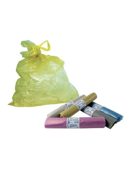 SACCO IMMONDIZIA CONDOMINIO + MANIGLIE CM 70X110 AZZURRO CF - PZ 10