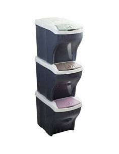 PATTUMIERA IMMONDIZIA POKER TRIS BAMA COLORI MIX LT 20 CM 40X28 H.CM 31 CF - PZ 3