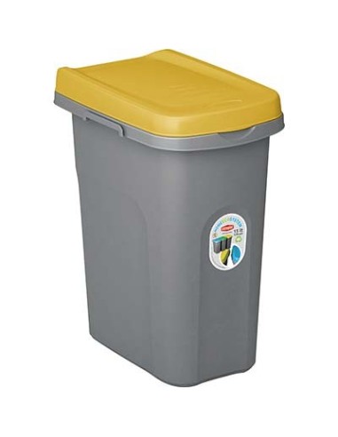 PATTUMIERA IMMONDIZIA ECO SYSTEM STEFANPLAST GIALLO LT 15 CM 33X22 H.CM 41