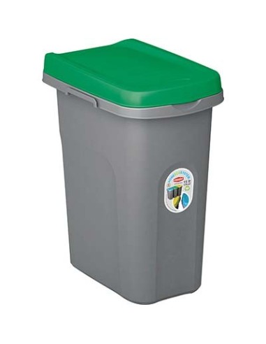 PATTUMIERA IMMONDIZIA ECO SYSTEM STEFANPLAST VERDE LT 15 CM 33X22 H.CM 41