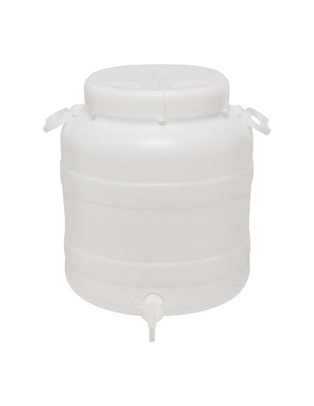 FUSTO BOCCA LARGA X RUBINETTO HDPE LT 30 MM 355 H.MM 425 3/4F