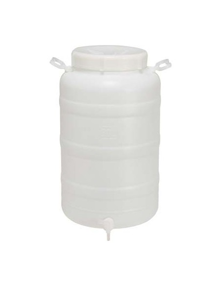 FUSTO BOCCA LARGA X RUBINETTO HDPE LT 50 MM 355 H.MM 625 3/4F