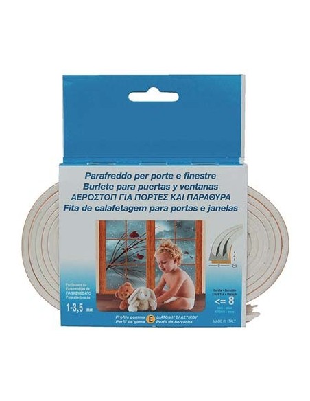 PARAFREDDO GEKO STRIP PROFILO E GOMMA EPDM ESPANSA BIANCO MT 6