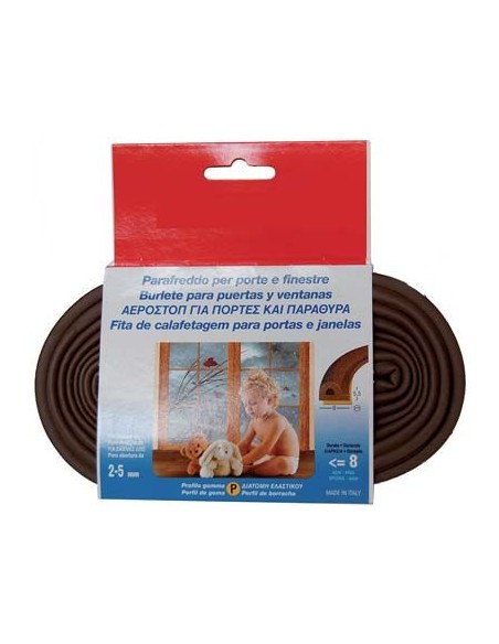 PARAFREDDO GEKO STRIP PROFILO P GOMMA EPDM ESPANSA MARRONE MT 6