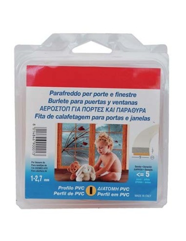 PARAFREDDO GEKO FLEX PROFILO I PVC ESPANSO BIANCO H.MM 9 MT 6