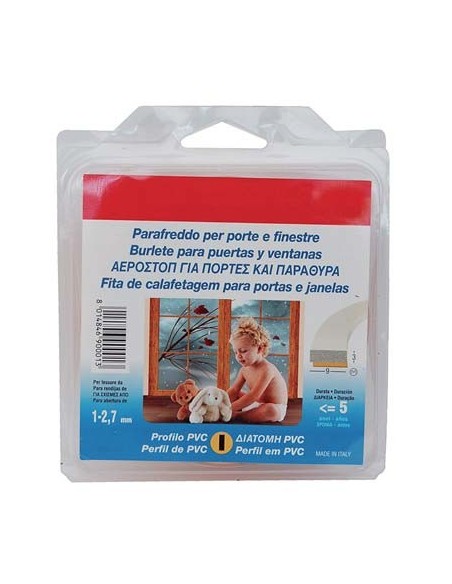 PARAFREDDO GEKO FLEX PROFILO I PVC ESPANSO BIANCO H.MM 9 MT 6