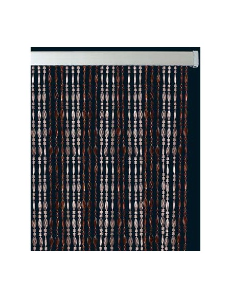 TENDINA PRONTA TWIST PLASTICA KRISTAL/MARRONE CM 120 H.CM 230