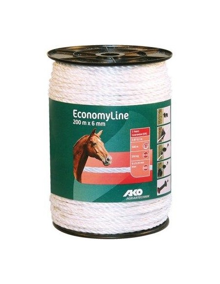 CORDA ELETTRORECINZIONE AKO KERBL FILI ACCIAIO 6 MM 6 MT 200