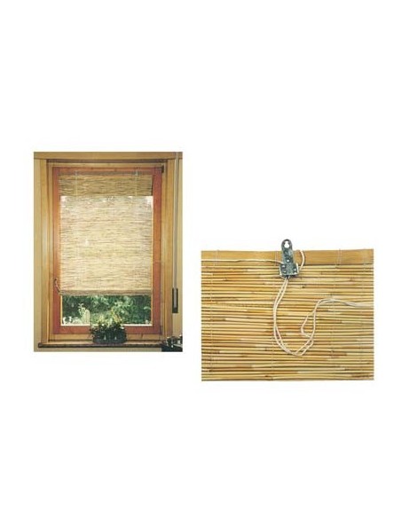 TAPPARELLA CANNE BAMBOO + CARRUCOLE CM  90 H.CM 180