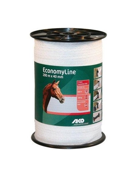 FETTUCCIA ELETTRORECINZIONE AKO KERBL FILI ACCIAIO INOX 8 MM 40 MT 200