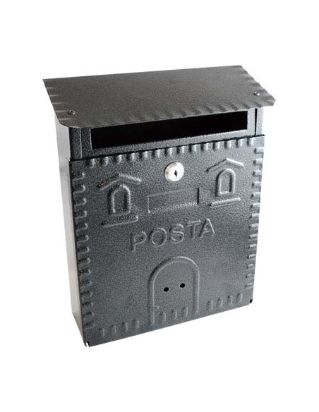 CASSETTA POSTA CASETTA 701 ACCIAIO VERN NERO/ARGENTO MM 230X90 H.MM 290