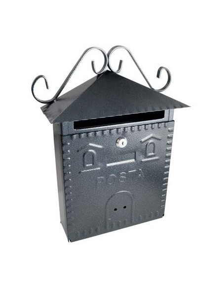 CASSETTA POSTA CASETTA 703 ACCIAIO VERN NERO/ARGENTO MM 300X100 H.MM 360