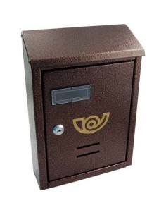CASSETTA POSTA TRADIZIONE DELUXE ACCIAIO VERN NERO/RAME MM 210X70 H.MM 300