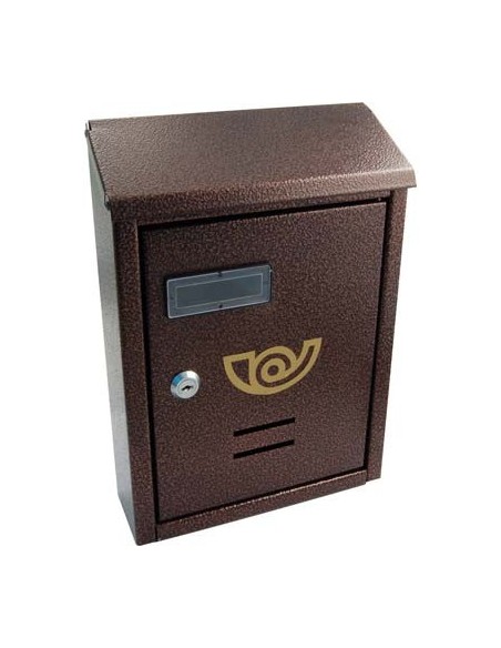 CASSETTA POSTA TRADIZIONE DELUXE ACCIAIO VERN NERO/RAME MM 210X70 H.MM 300