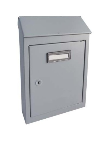 CASSETTA POSTA TRADIZIONE EGIZIA MINI ACCIAIO VERN GRIGIO MM 175X50 H.MM 260