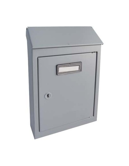 CASSETTA POSTA TRADIZIONE EGIZIA MAXI ACCIAIO VERN GRIGIO MM 200X60 H.MM 300