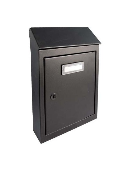 CASSETTA POSTA TRADIZIONE EGIZIA MAXI ACCIAIO VERN NERO MM 200X60 H.MM 300