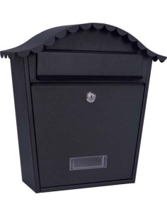 CASSETTA POSTA COUNTRY DOMUS ACCIAIO VERN NERO MM 360X135 H.MM 370