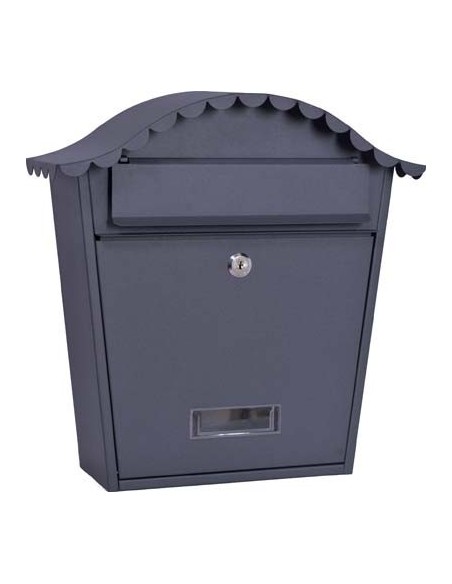 CASSETTA POSTA COUNTRY DOMUS ACCIAIO VERN ANTRACITE MM 360X135 H.MM 370