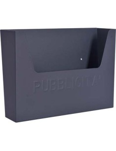 CASSETTA PORTA PUBBLICITA DOMUS ACCIAIO VERN ANTRACITE MM 355X100 H.MM 290