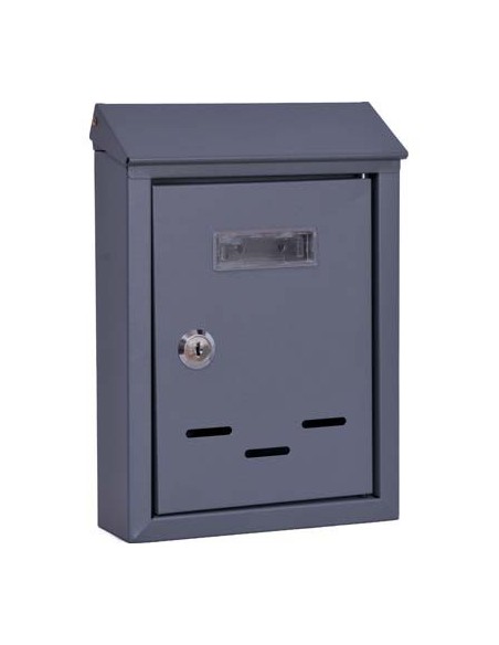 CASSETTA POSTA TRADIZIONE + CILINDRO MINI ACCIAIO VERN GRIGIO 175X50 H 260