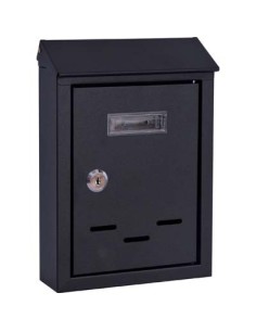 CASSETTA POSTA TRADIZIONE + CILINDRO MAXI ACCIAIO VERN NERO 200X60 H.300