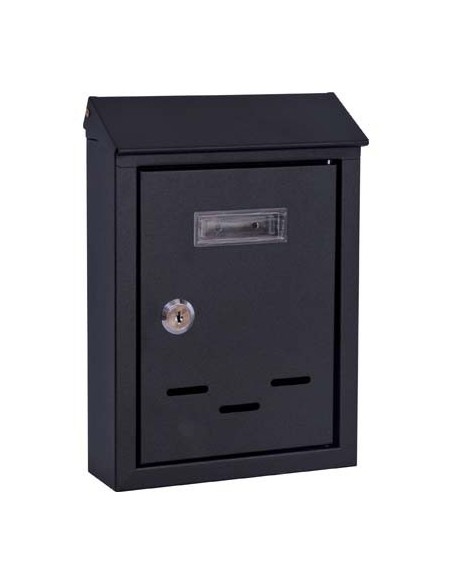 CASSETTA POSTA TRADIZIONE + CILINDRO MAXI ACCIAIO VERN NERO 200X60 H.300