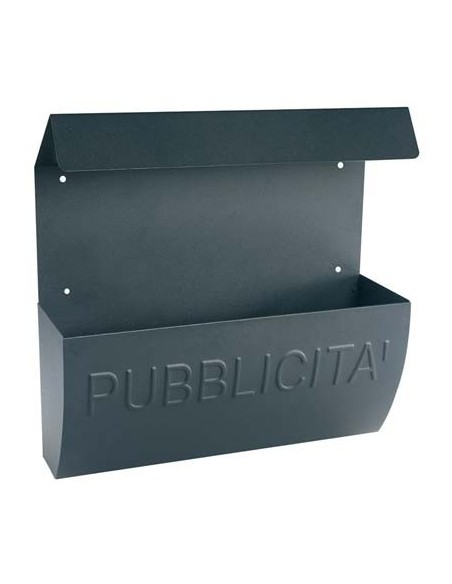 CASSETTA PORTA PUBBLICITA RECLAME ALUBOX ACC.ZINC VERN ANTRACITE MM 310X100 H.MM 310