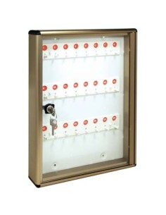 BACHECA PORTA CHIAVI ALUBOX ALLUMINIO BRONZATO CHIAVI 24 MM 300X50 H.MM 400