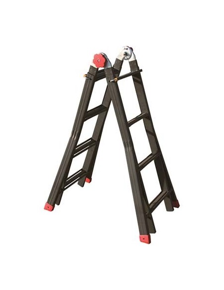 SCALA TELESCOPICA PHENOMENA AUTO SICOS ACCIAIO H.CM 112/390 PIOLI 4+4