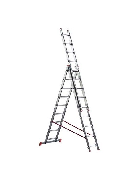 SCALA PARALLELA 3 RAMPE ORANGE 3 MARCHETTI ALLUMINIO EN 131 H.CM 240/530 PIOLI 3X 9