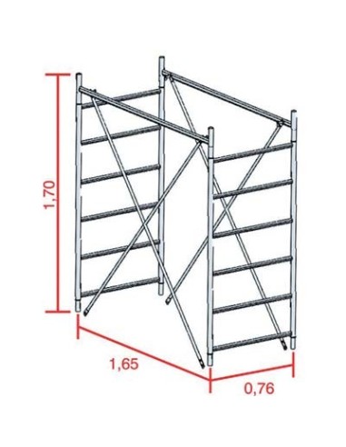 ALZATA X TRABATTELLO GRIM EU 75 MARCHETTI CM 165X76 H. CM 170