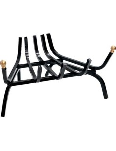 BRUCIALEGNA ANGOLARE X CAMINO FERRO BATTUTO + POMI OTTONE CM 40