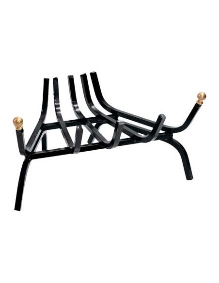 BRUCIALEGNA ANGOLARE X CAMINO FERRO BATTUTO + POMI OTTONE CM 40