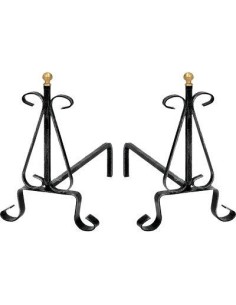 ALARI CAMINO RICCI FERRO BATTUTO CM 33 H.CM 30 CF - PZ 2