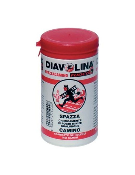ANTIFULIGGINE SPAZZACAMINO POLVERE DIAVOLINA FUOCO GR 270