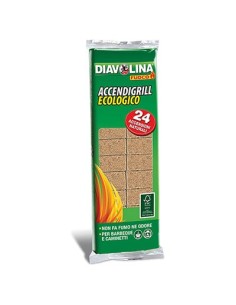 ACCENDIFUOCO ECOLOGICO  24 DIAVOLINA FUOCO CUBETTI 24