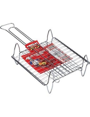 GRATICOLA BARBECUE A RETE DOPPIA FD ACCIAIO CROMATO CM 27X22