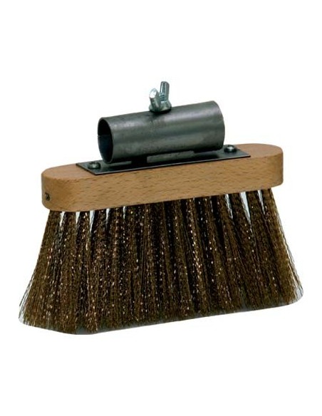 SPAZZOLA FORNO FALCI OTTONE/LEGNO MM 130X32